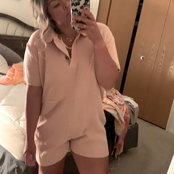 Sweater knit romper